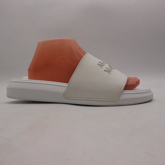 Alexander McQueen Men\'s Size EU 41 Hybrid Logo Pool Slides White Sandals main image 5